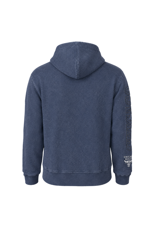 Poleron NBA Chicago Bulls Acid Wash  Azul