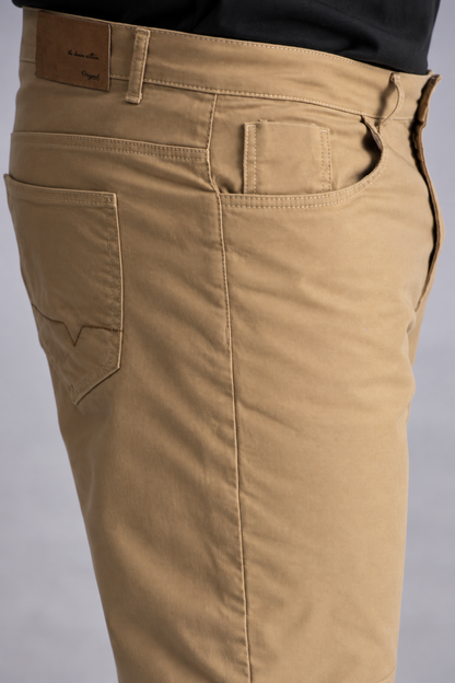 Plus Short Bermuda Canvas Palha Caramelo Gangster