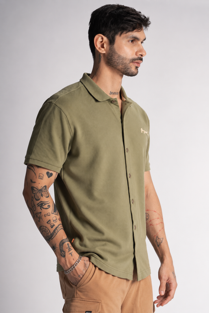 Camisa Camisa Textura California Verde