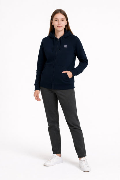 Polerón Full Zipper Fleece Warm Azul Marino