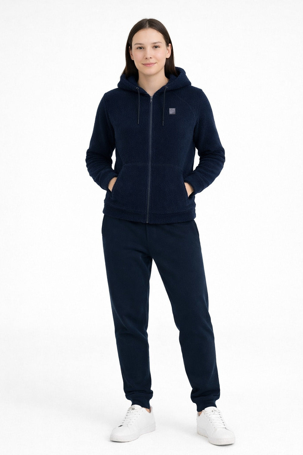 Polerón Full Zipper Fleece Classic Azul Marino