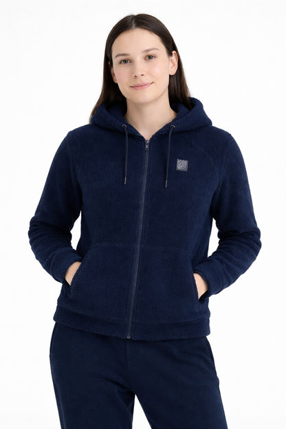 Polerón Full Zipper Fleece Classic Azul Marino