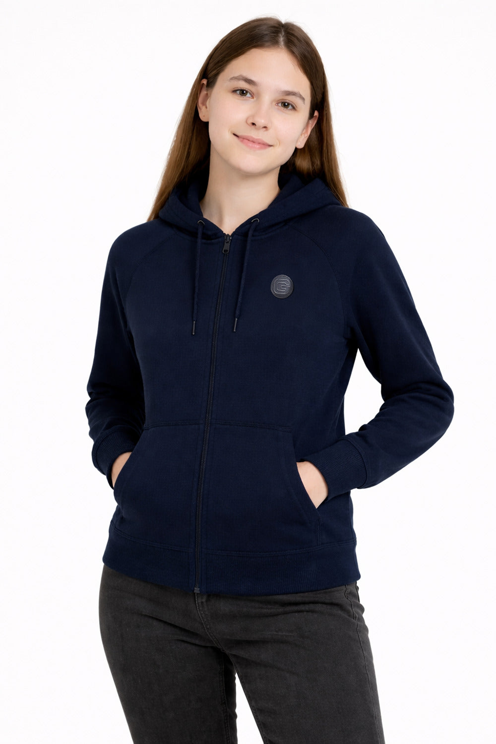 Polerón Full Zipper Fleece Warm Azul Marino