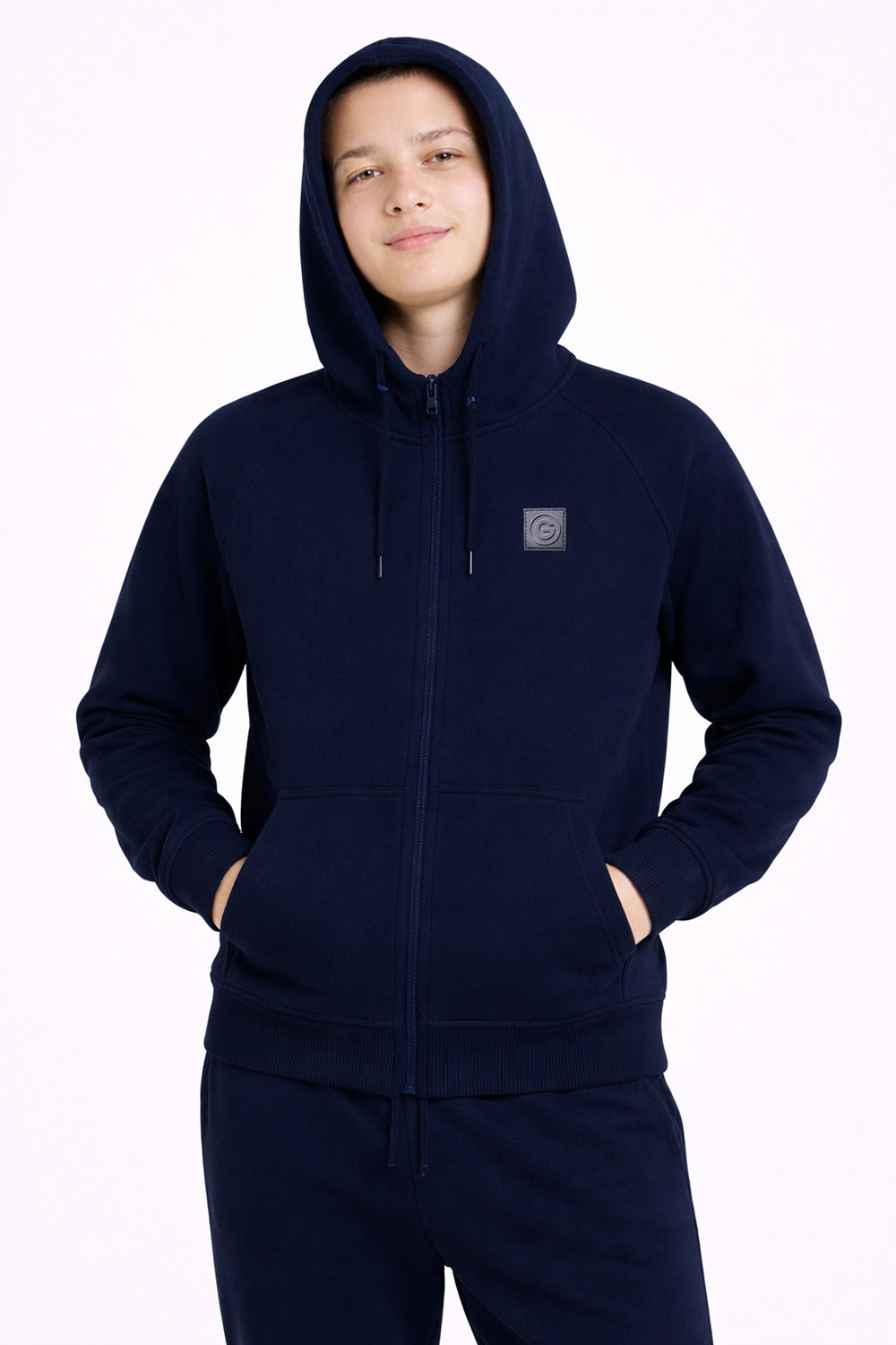 Polerón Full Zipper Fleece Warm Azul Marino
