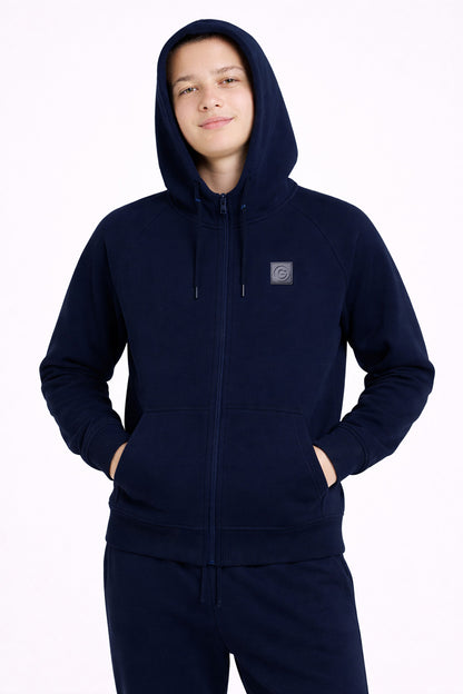 Polerón Full Zipper Fleece Warm Azul Marino