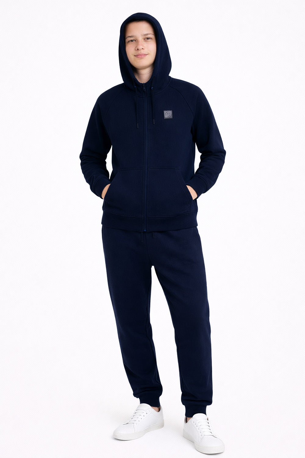 Polerón Full Zipper Fleece Warm Azul Marino