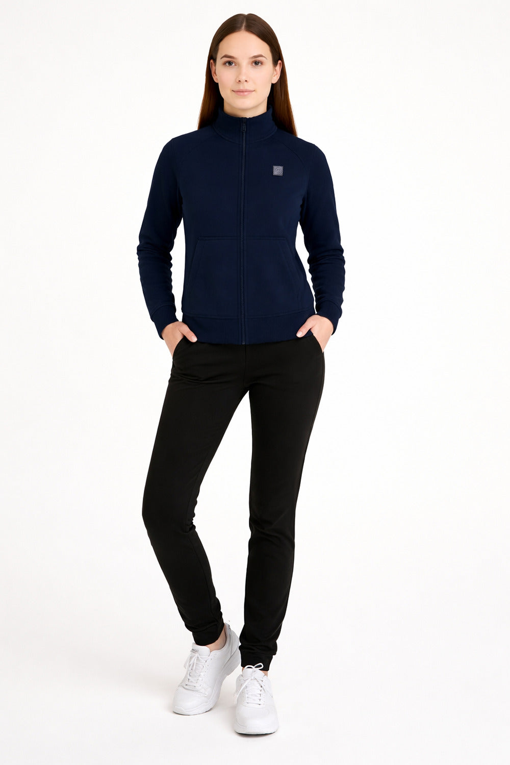 Polerón Full Zipper Classic Azul Marino