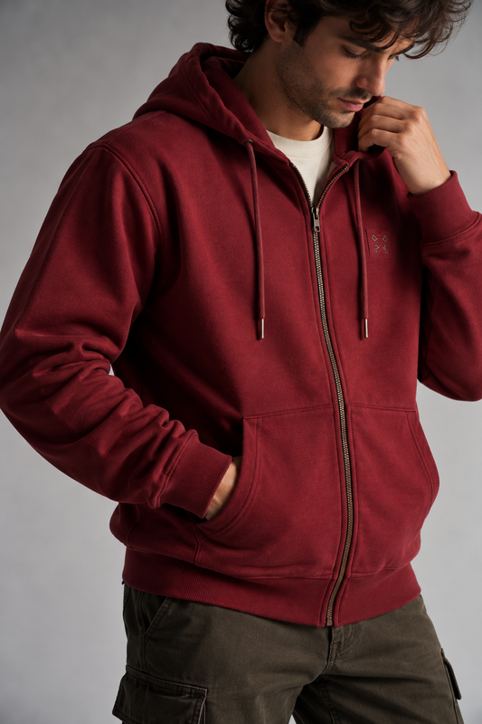 Poleron Fullzipper Path Rojo