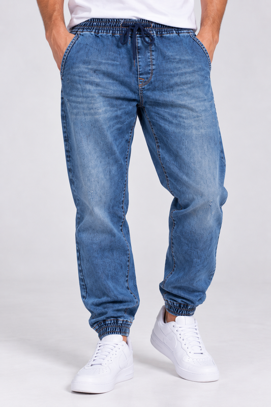 Pantalon  Jogger  Denim 0 Azul  Gangster