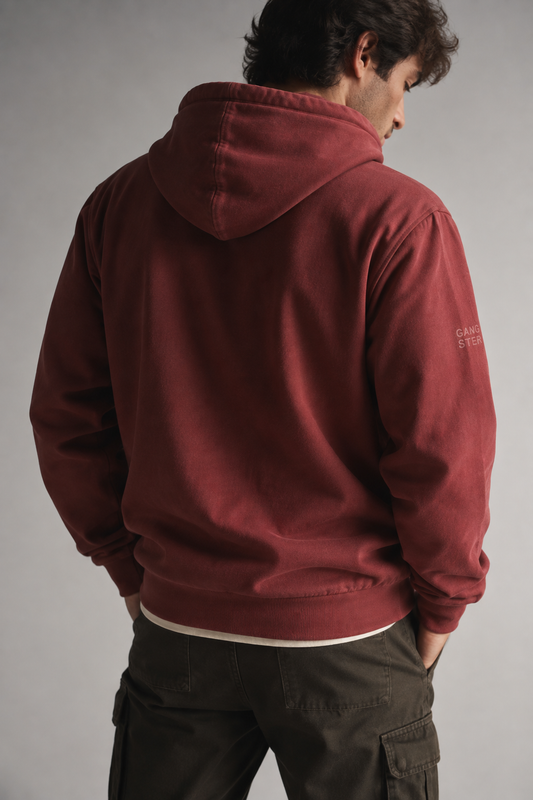 Poleron Full Zipper Fleece Addison Vino