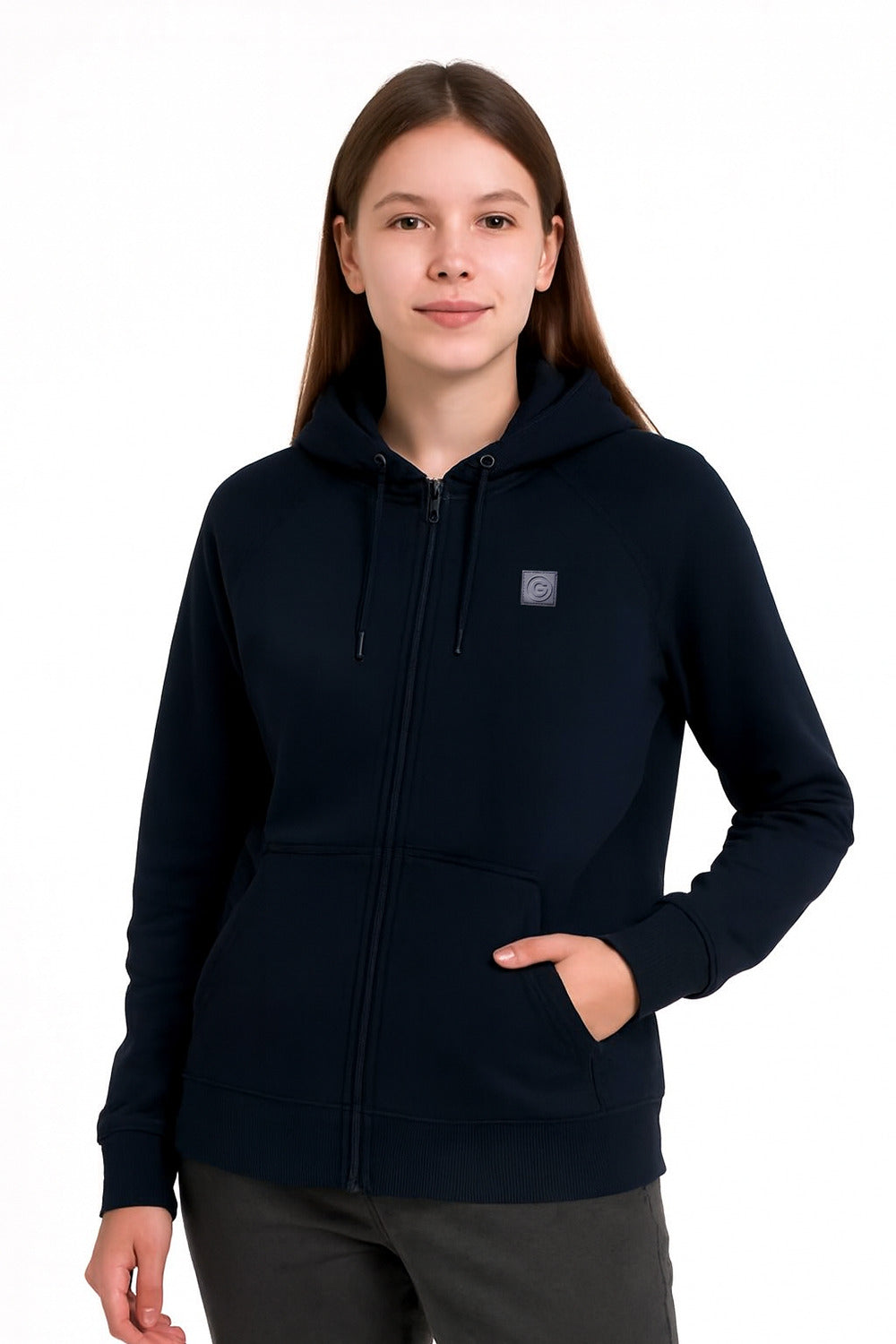 Polerón Full Zipper Fleece Warm Azul Marino