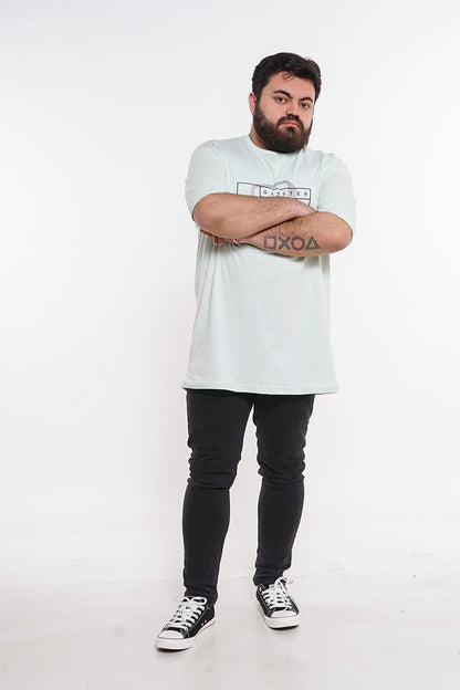 Plus Polera Mc Básica Caut Verde Gangster