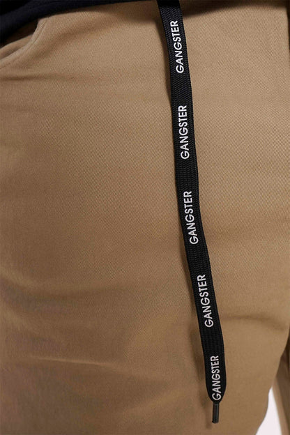 Short Canvas Bermudas Knee Beige Gangster