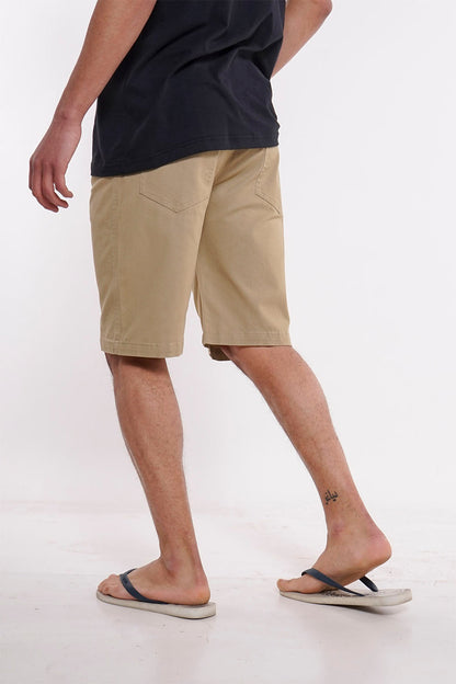 Short Canvas Bermudas Knee Beige Gangster