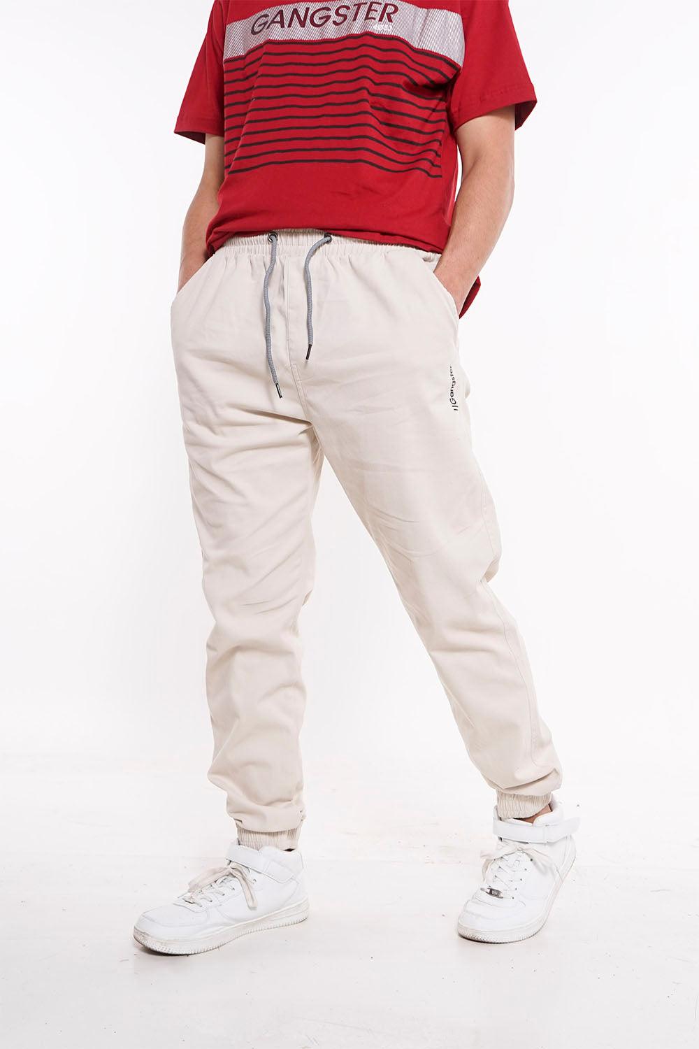 Pantalon Jogger Canvas Over Beige Gangster - Gangster