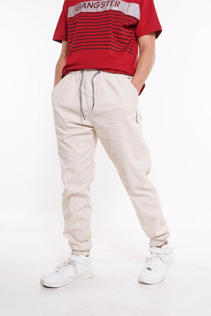 Pantalon Jogger Canvas Over Beige Gangster - Gangster
