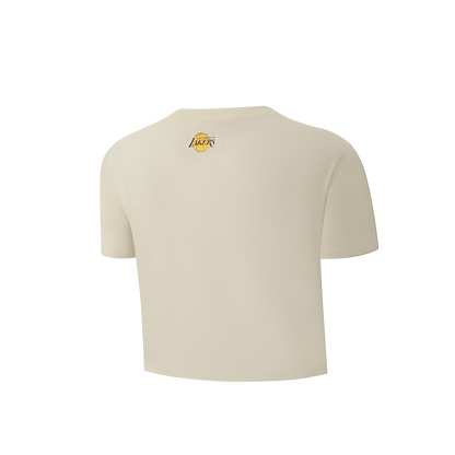 Polera Mc NBA Lakers Crop Top Beige
