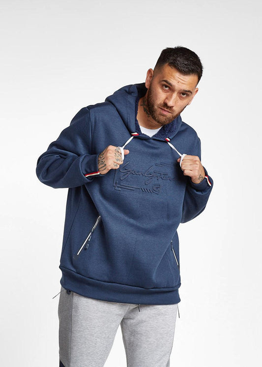 Poleron Hoodie Smooth Azul Marino Gangster - Gangster