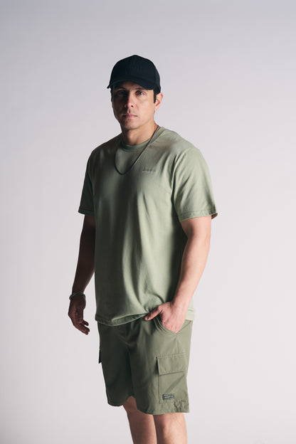 Plus Polera Mc Basica Essential Verde