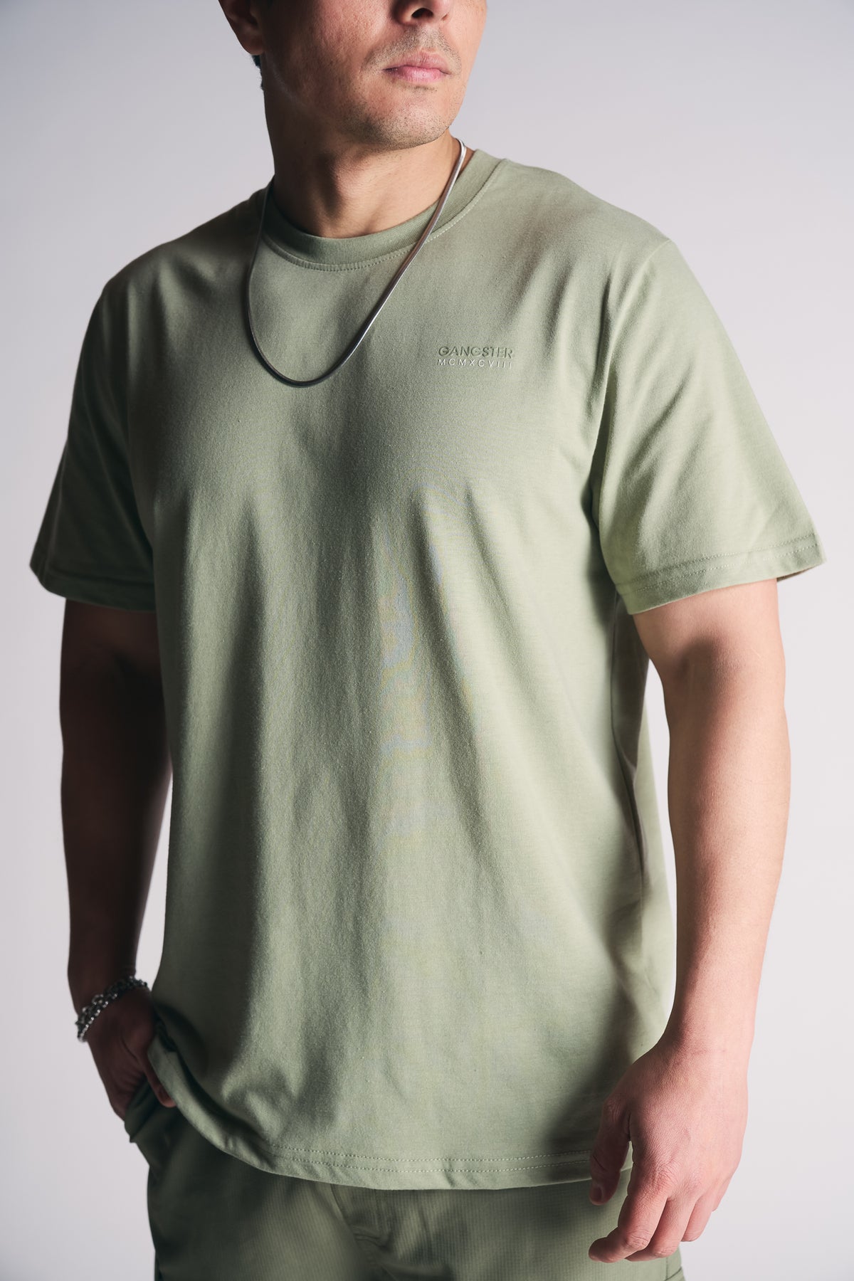 Plus Polera Mc Basica Essential Verde