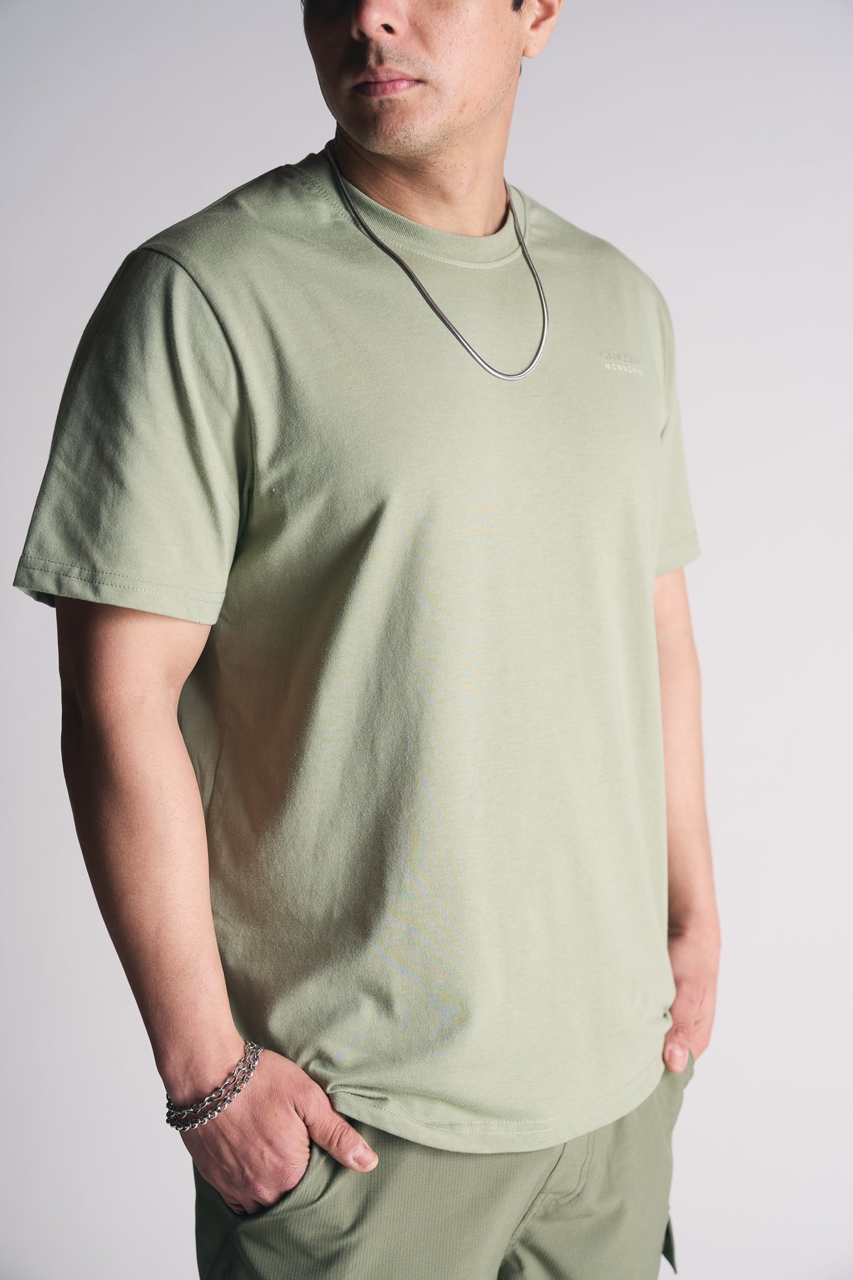 Plus Polera Mc Basica Essential Verde