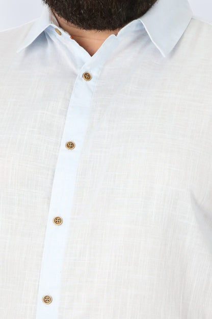 Plus Camisa Mc Algodón Pina Celeste Gangster