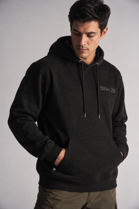 Poleron Hoodie  Fleece Astoria Negro