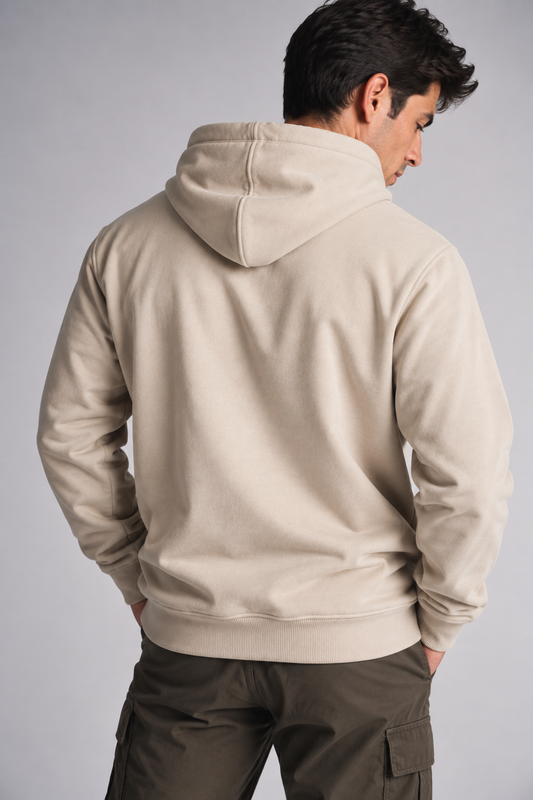 Poleron Hoodie  Fleece Inwood Beige