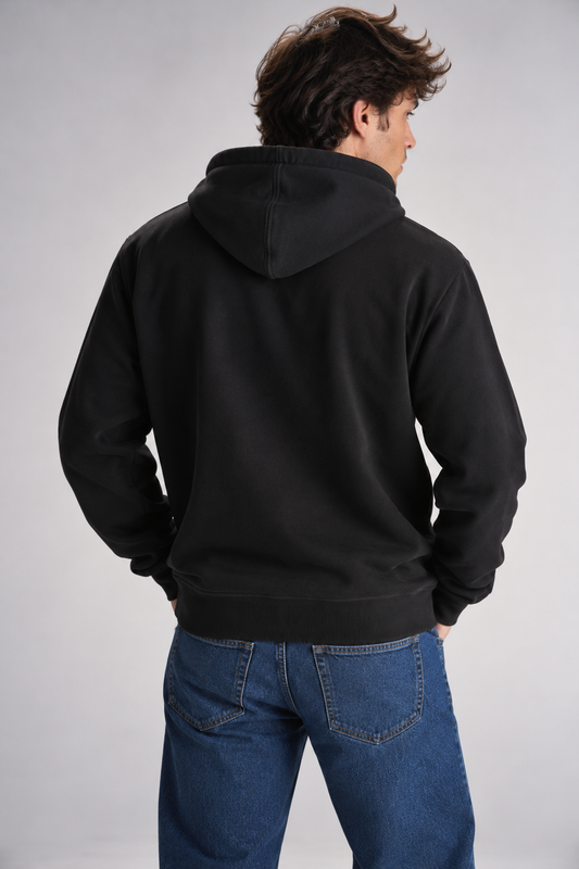 Plus Poleron Fullziper Fleece Logan Negro
