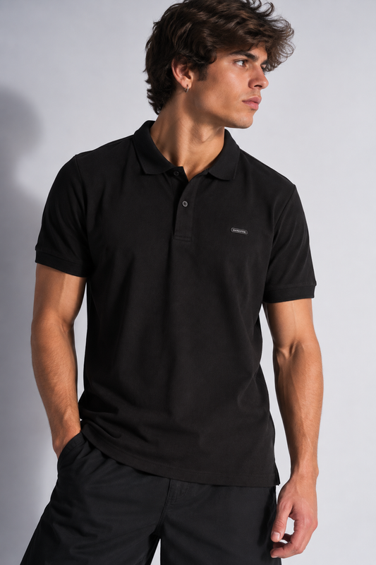 Polera Polo Halsey Negro