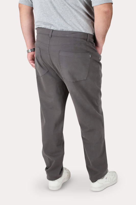 Plus Pantalon Canvas Liso Chester Gris
