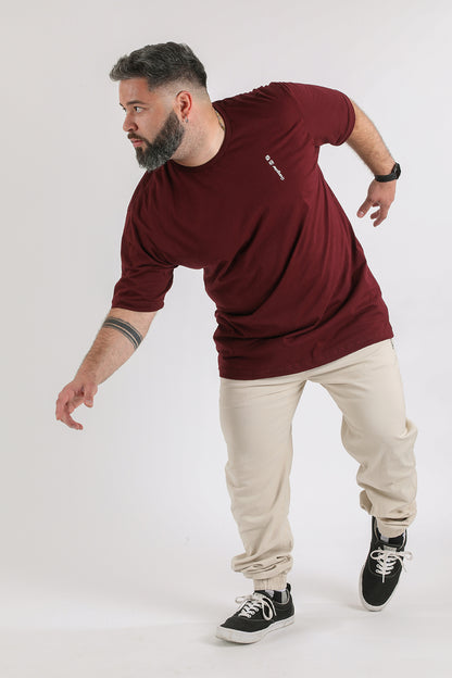 Plus Pantalon Jogger Canvas Over Beige Gangster