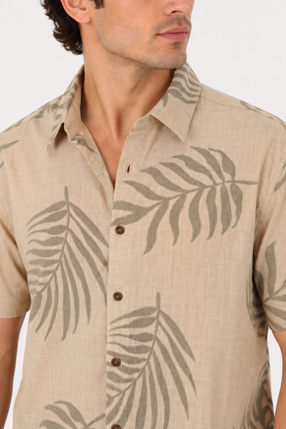 Camisa Mc Algodón Meio Cafe Gangster