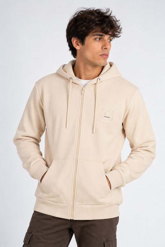 Poleron Fullzipper Route Beige