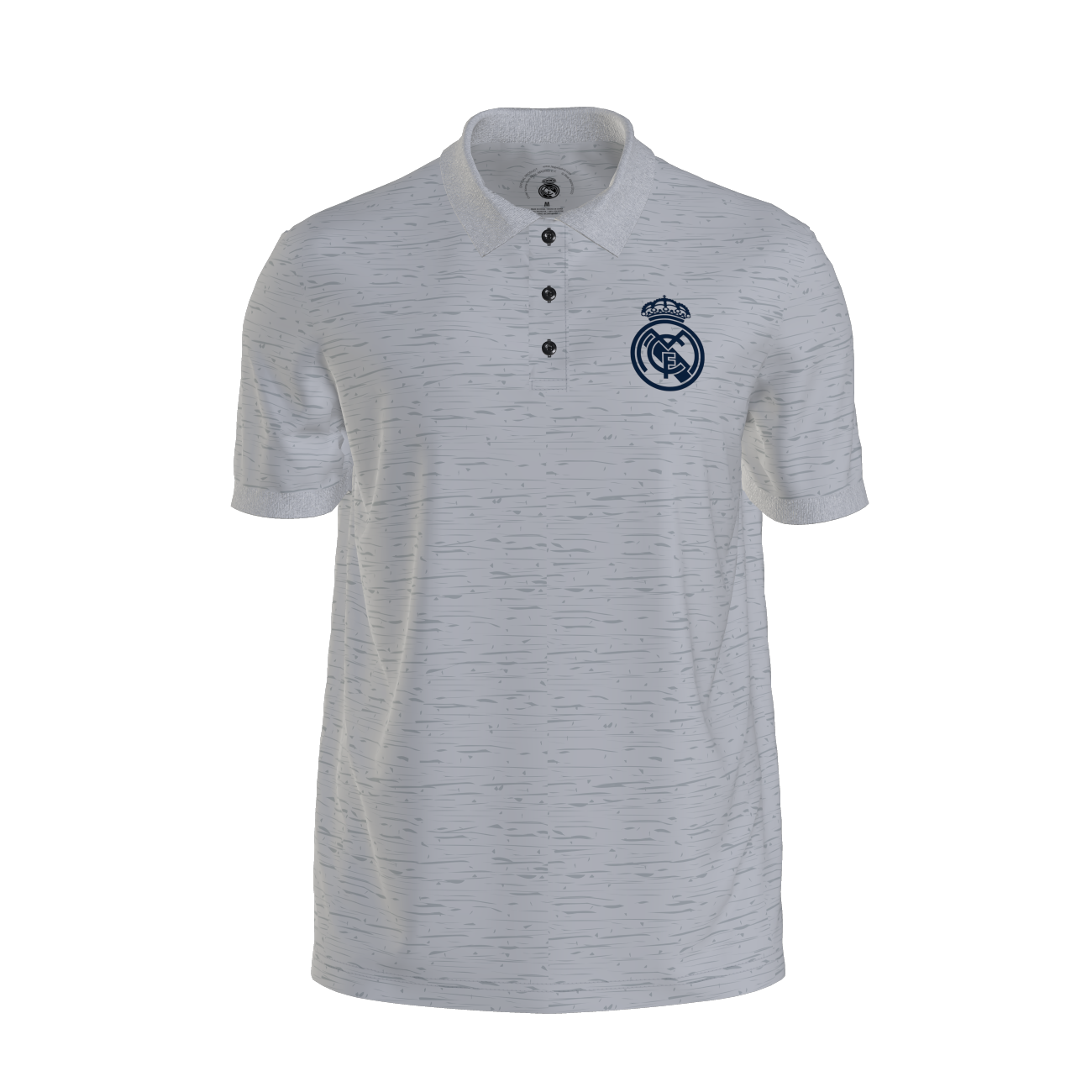 Polera Polo Real Madrid Logo Gris