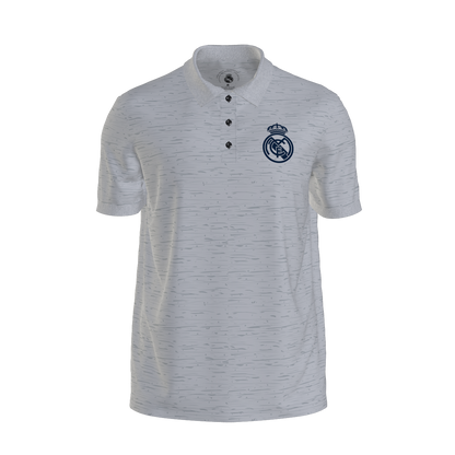 Polera Polo Real Madrid Logo Gris