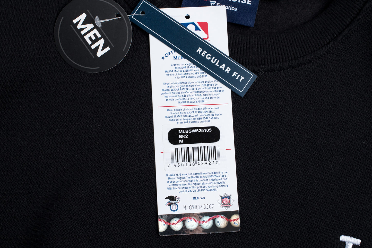 Poleron MLB Dodgers Logo Negro